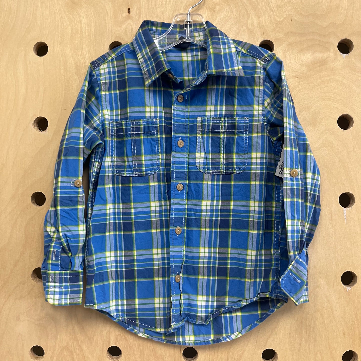 Blue Plaid Button Up Shirt
