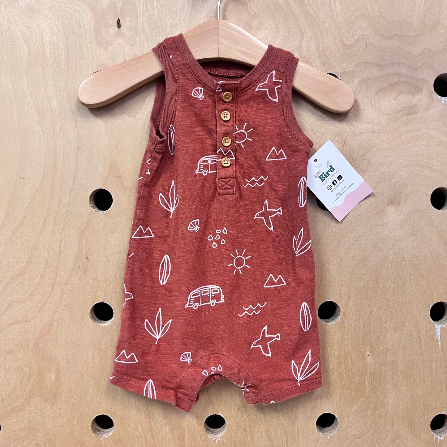 Organic Terracotta Beach Romper