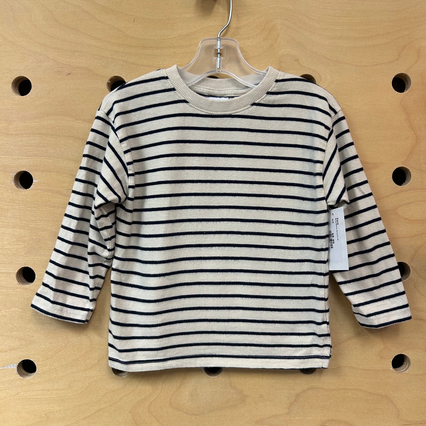 Navy/White Striped LS