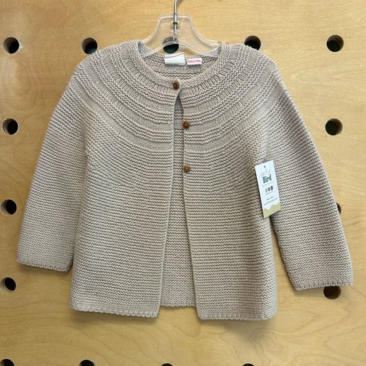 Beige 3-Button Cardgan