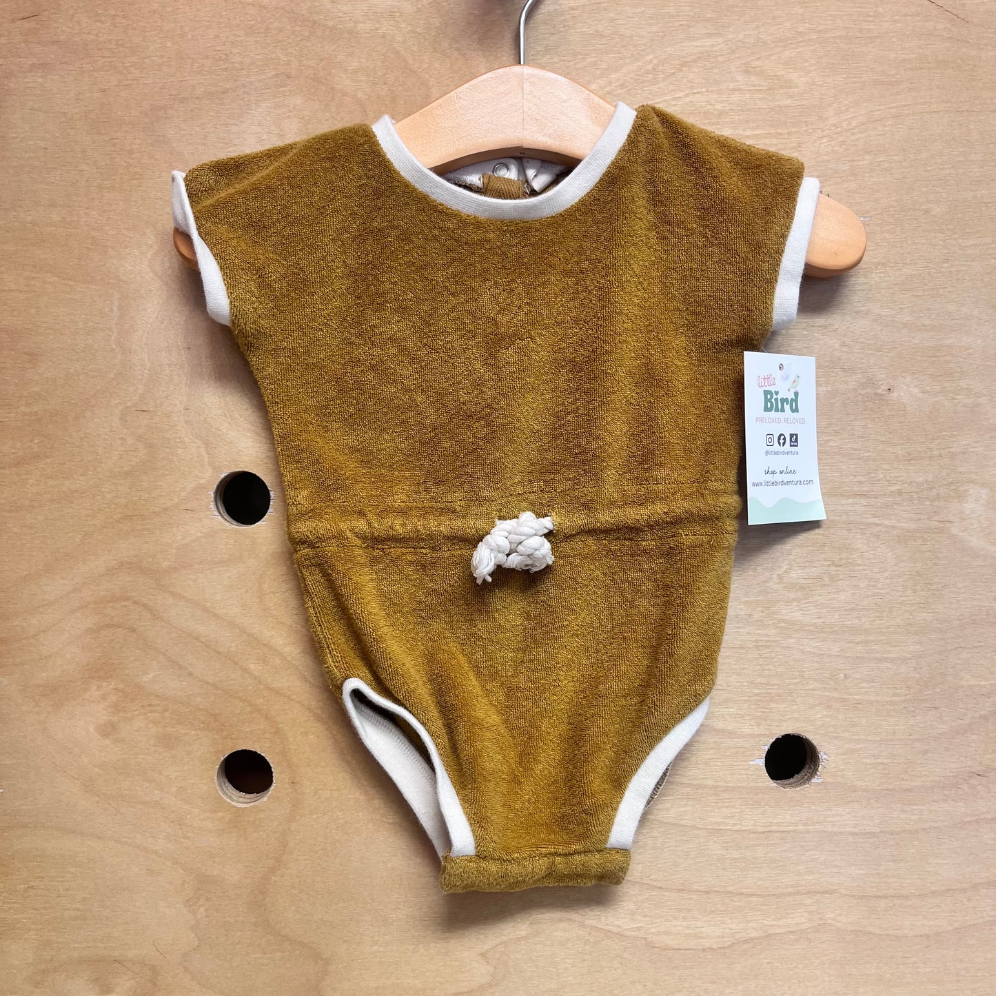 Brown Terry Organic Romper