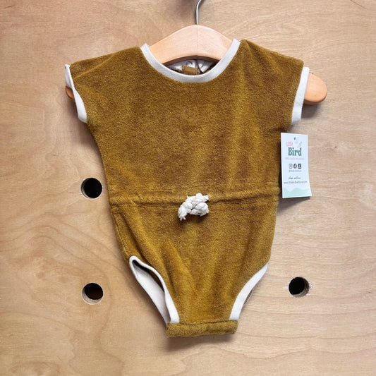 Brown Terry Organic Romper