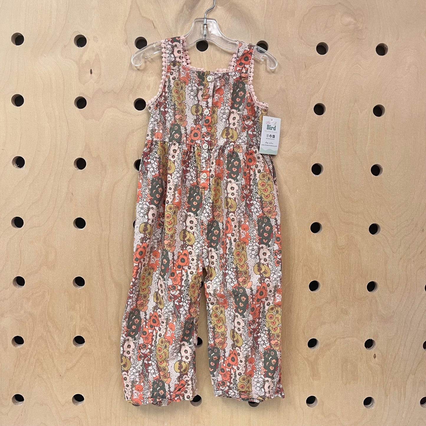 Organic Neutral Floral Romper