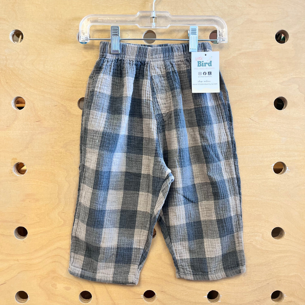 Tan/Grey Plaid Soft Pants