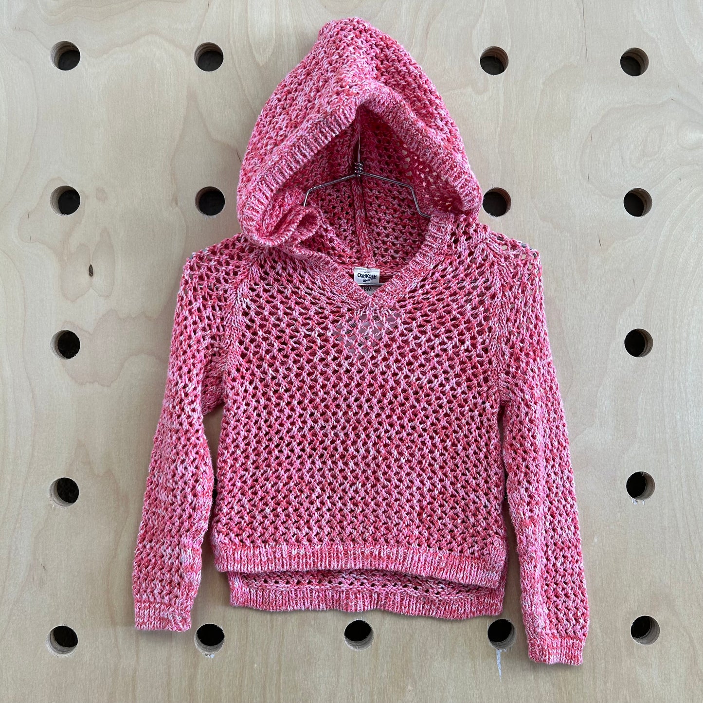 Red Loose Knit Hoodie