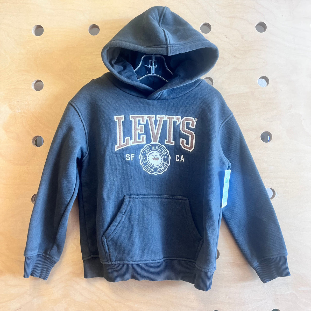 Grey Logo Hoodie Pullover