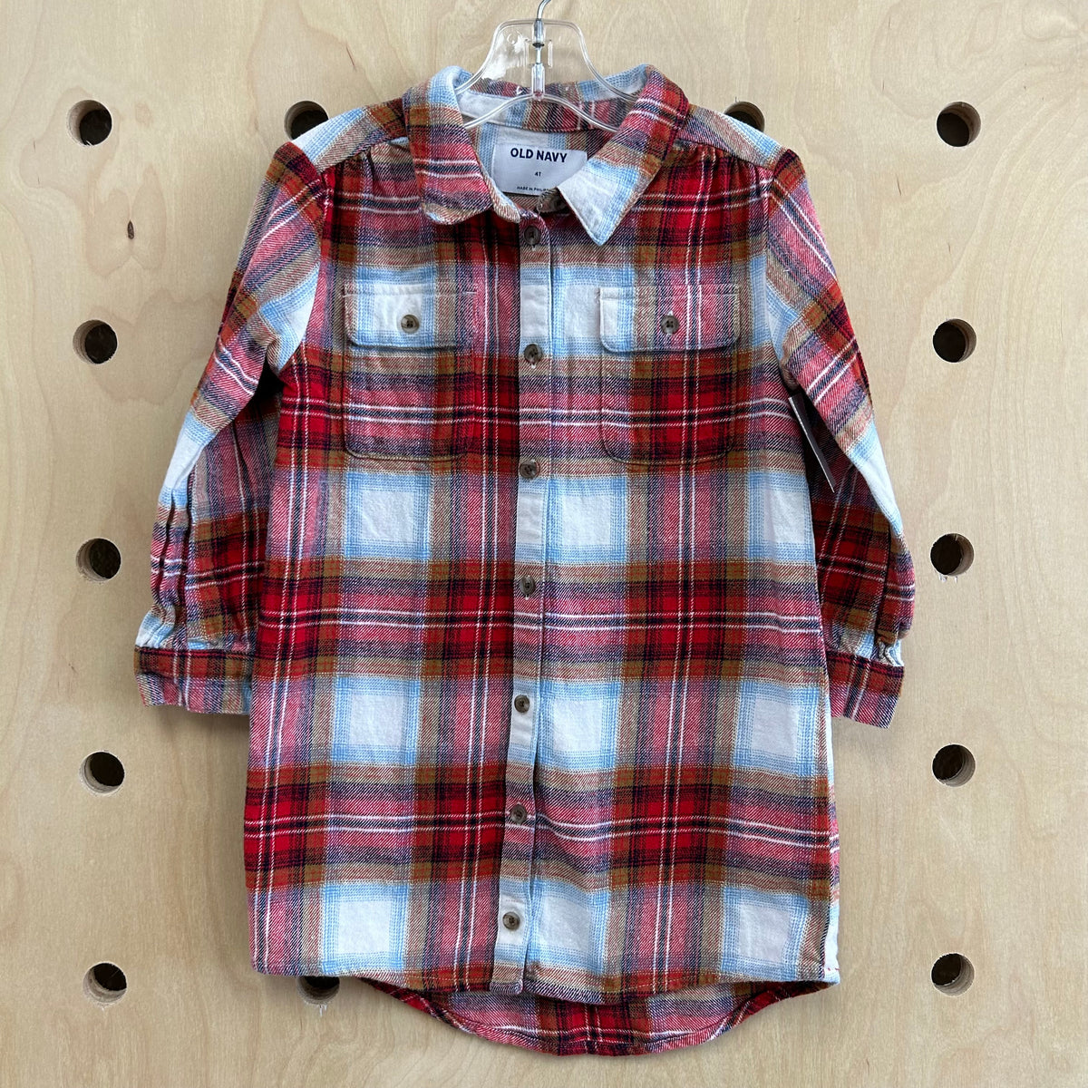 Red Plaid Flannel Dress