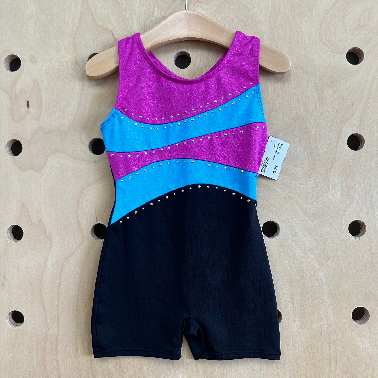 Black Pink & Blue Leotard