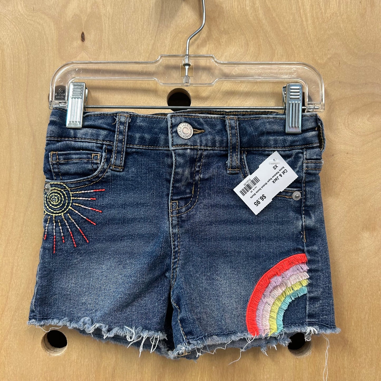 Sunny Rainbow Super Stretch Denim Shorts