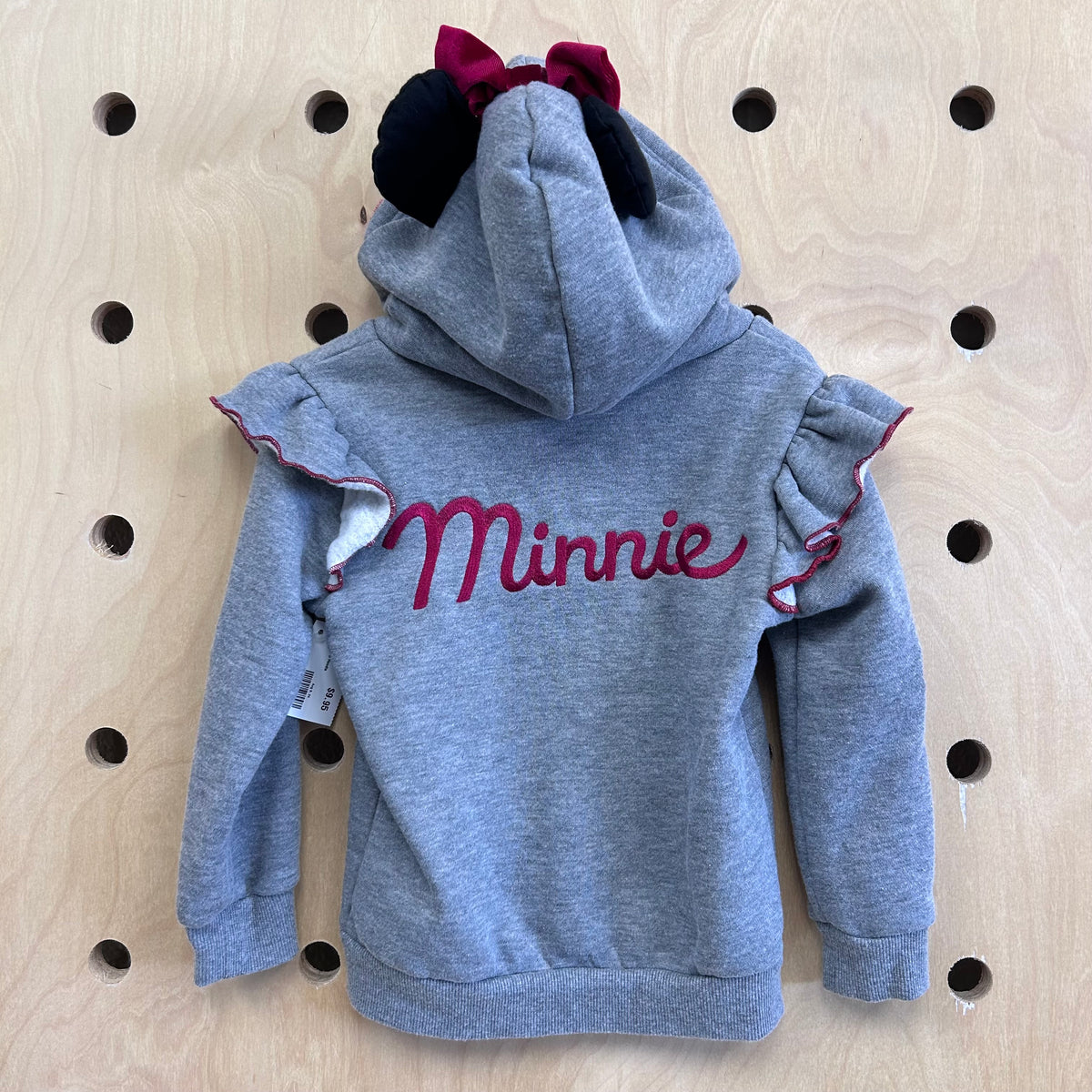 Grey Minnie Zip Hoodie