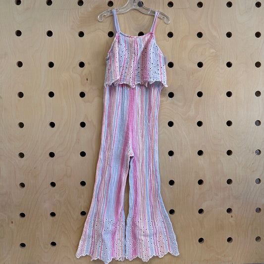 Pastels Striped Jumpsuit