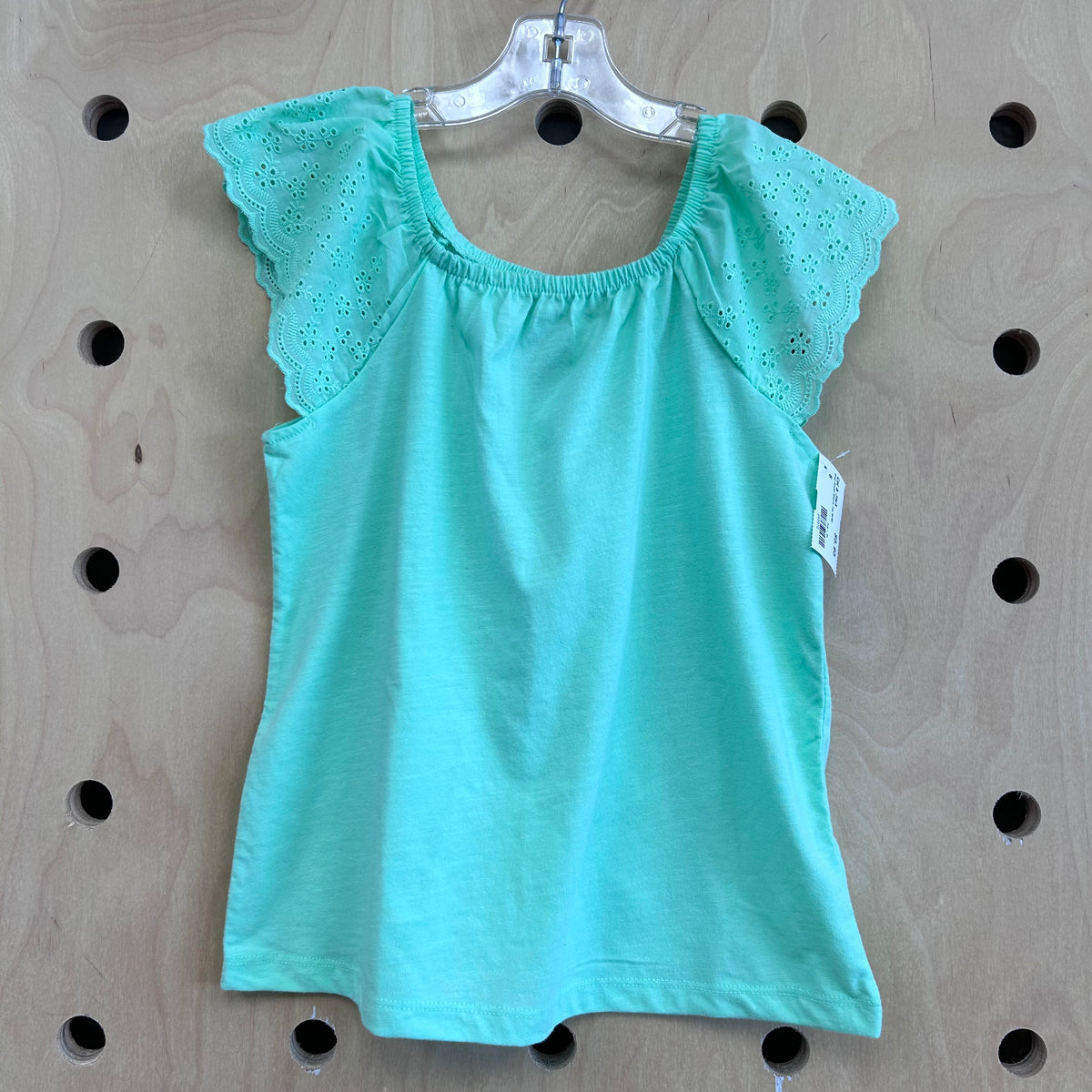 Green Eyelet Sleeve Top NEW!
