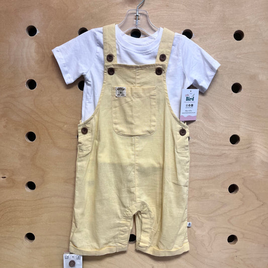 Yellow Shortalls/White Tee Outfit NEW!