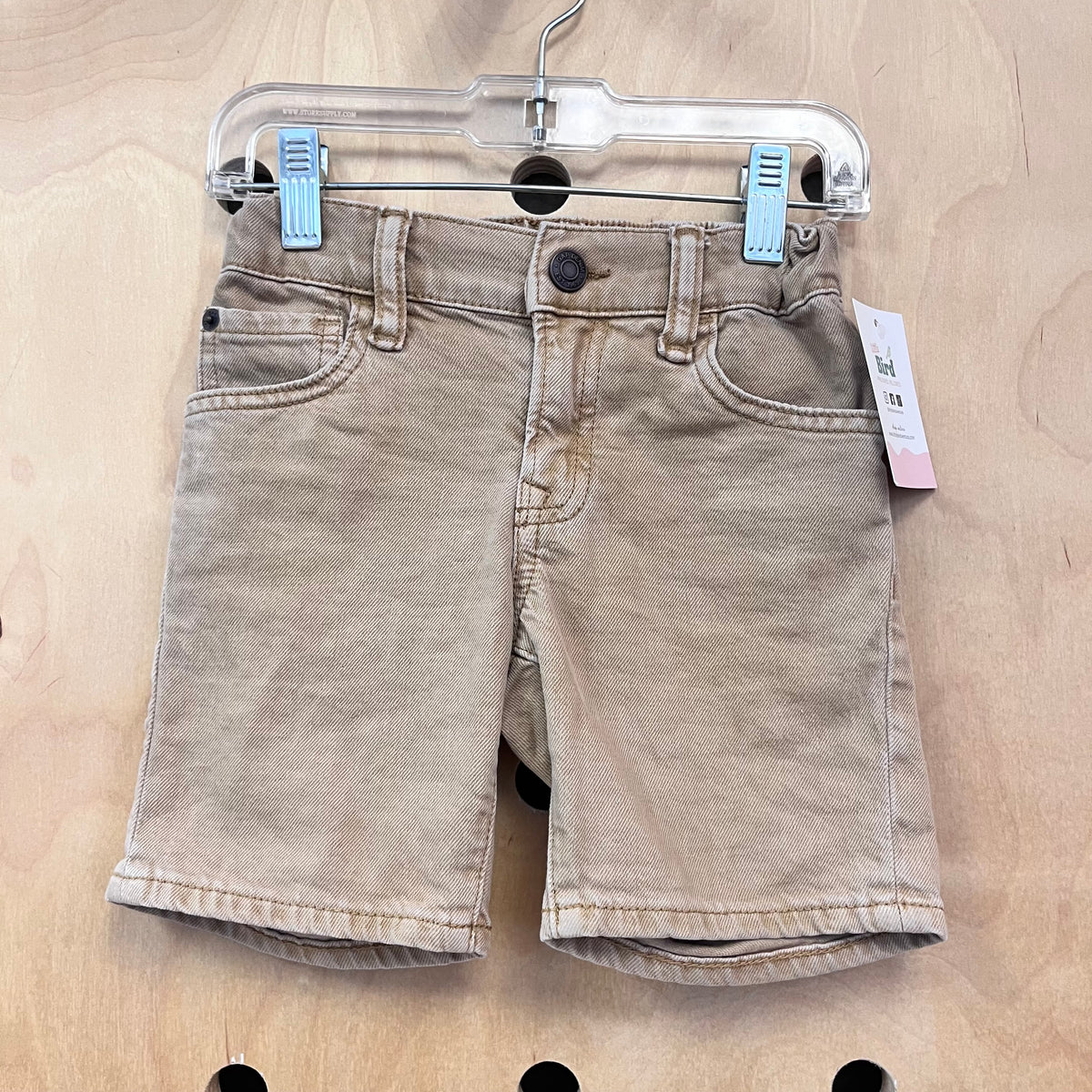 Tan 90s Loose Denim Shorts