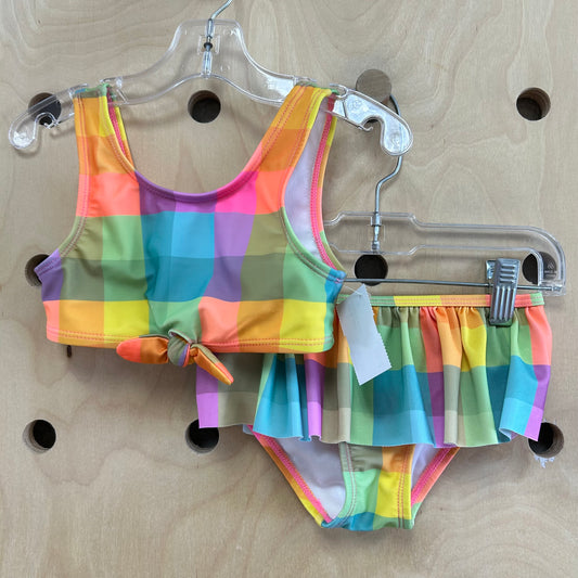 Colorful Plaid Swimsuit