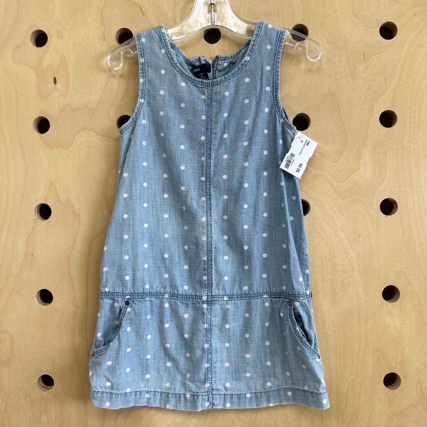 Polka Dot Denim Dress