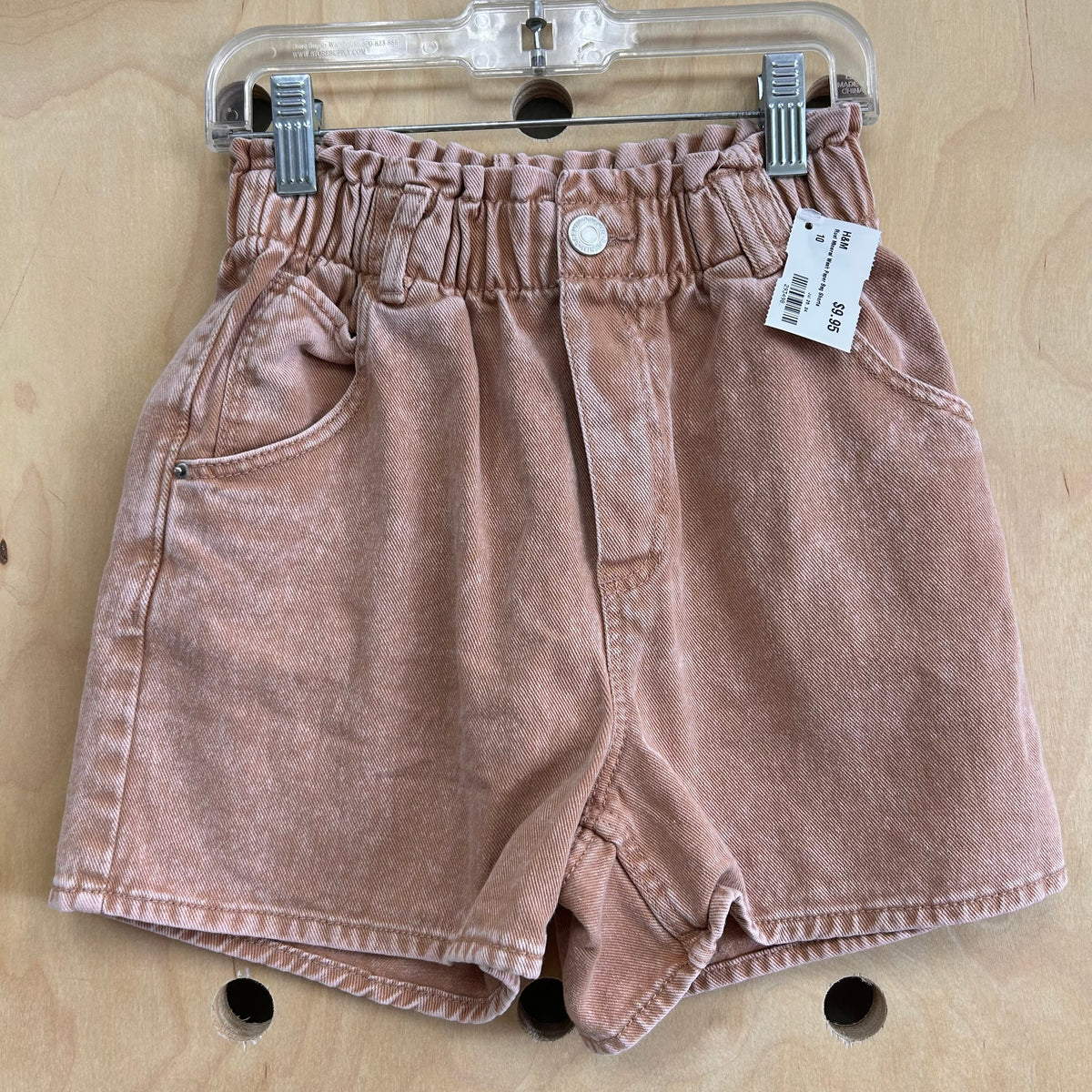 Rust Mineral Wash Paper Bag Shorts