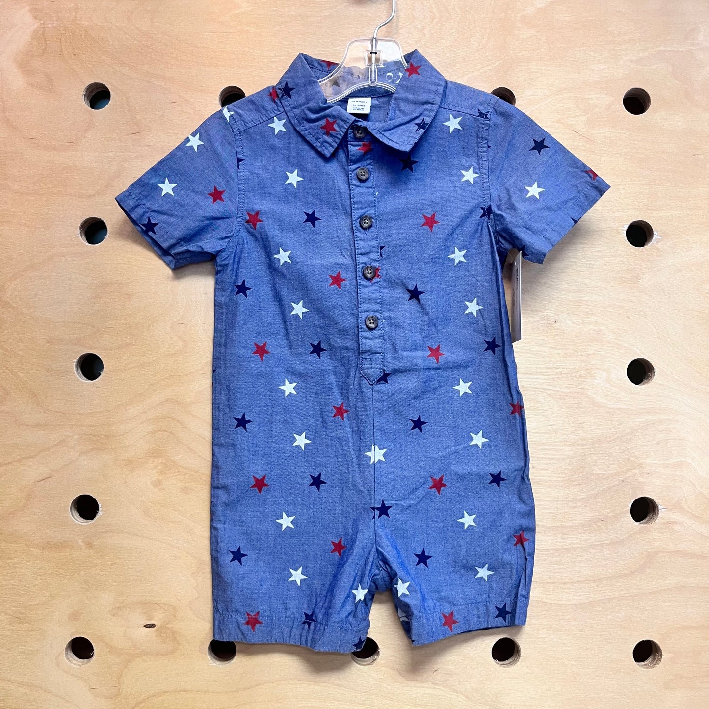 Blue/Red/White Stars Romper
