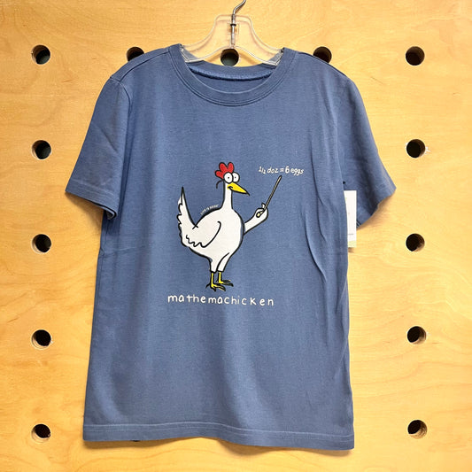 Blue 'Mathmachicken' Cotton Tee
