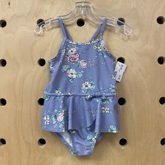 Purple Floral Swimsuit