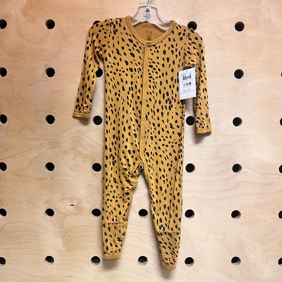 Tan Spotted Bamboo Snap Romper