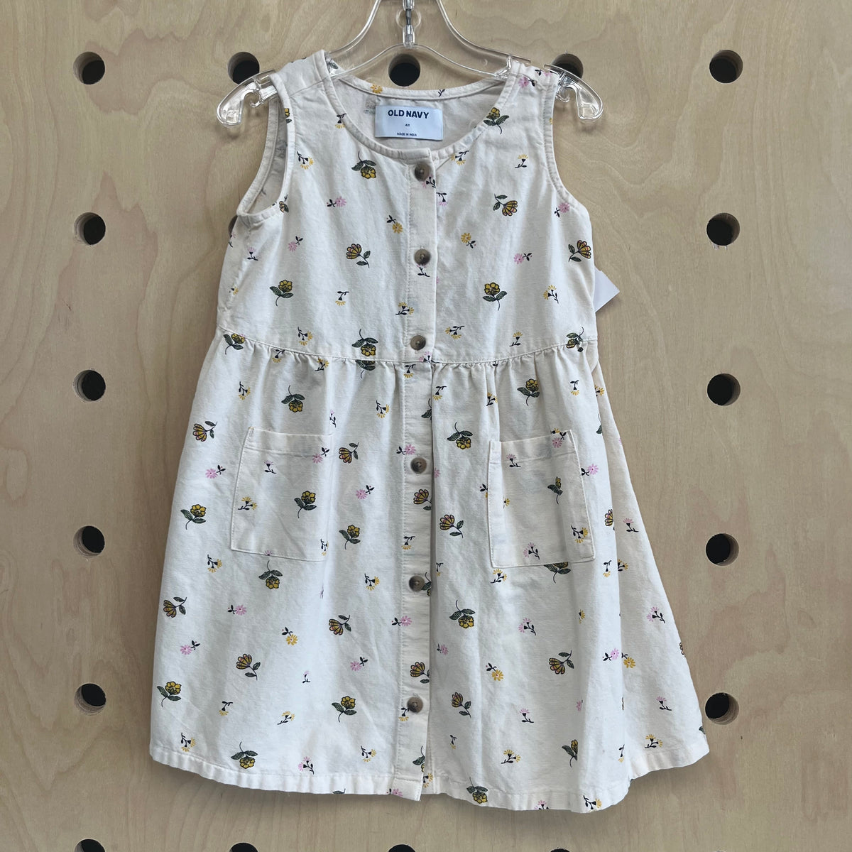 Cream Floral Dress