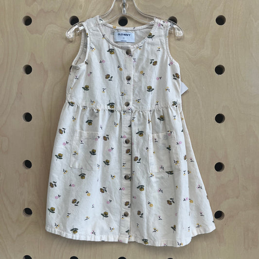 Cream Floral Dress
