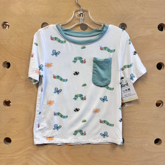 White Eric Carle Bamboo Pocket Tee