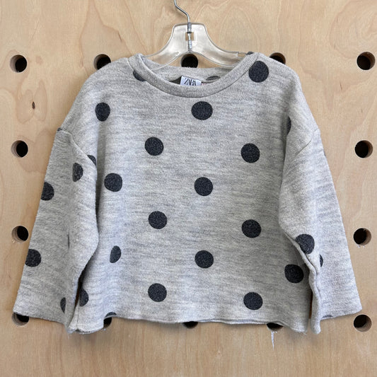 Beige & Black Dot Sweater