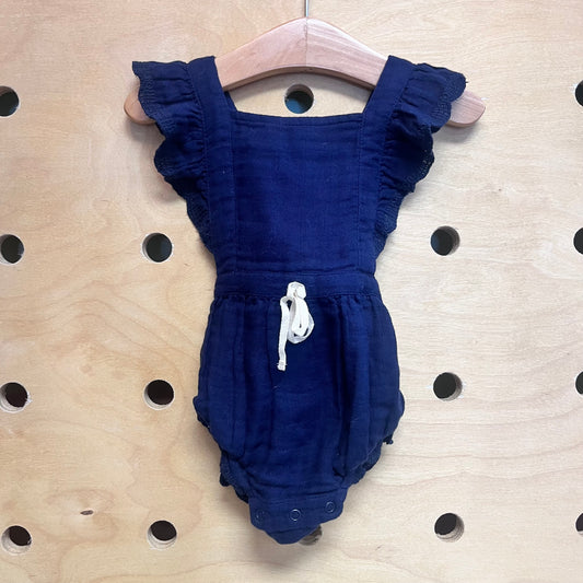Blue Lace Trim Romper NEW!