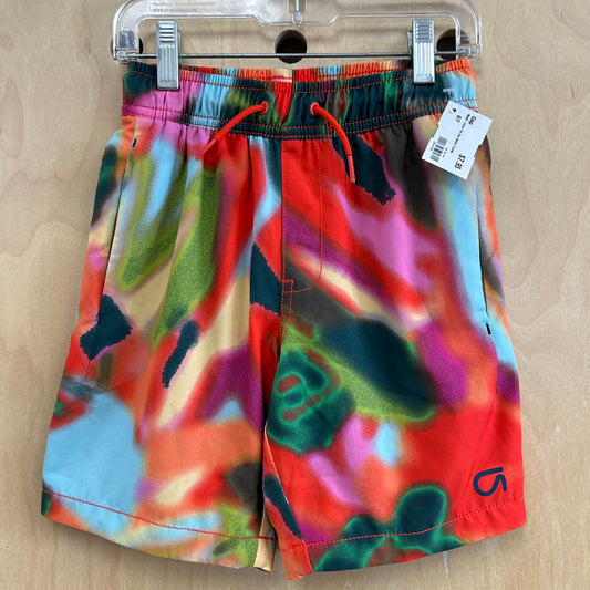 Multi-Color Tie Dye Swim Trunks