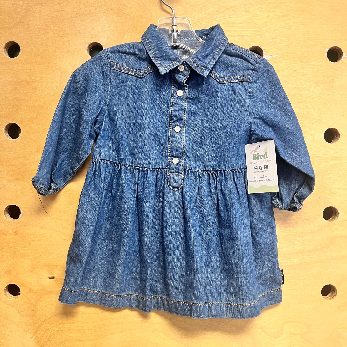 Soft Denim Collared Dress
