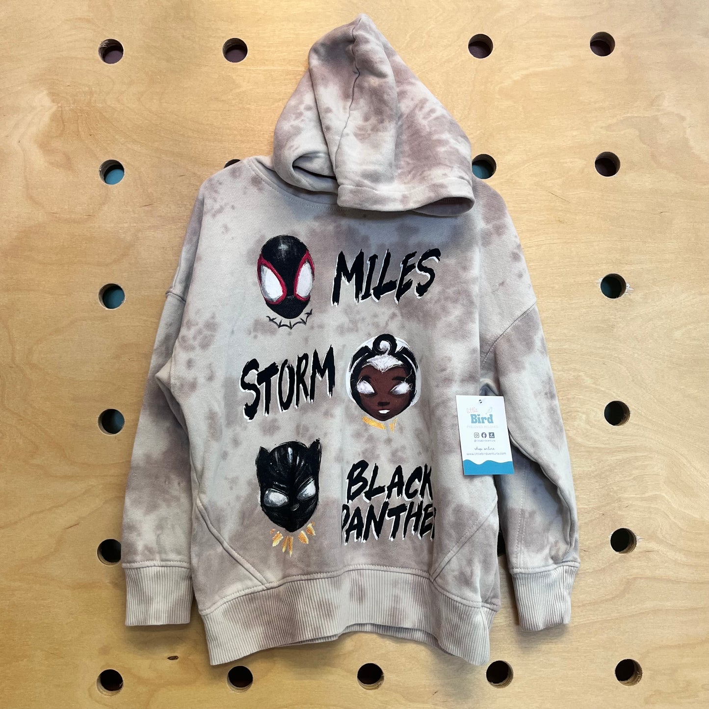Tan Tie Dye Spiderrman Hoodie