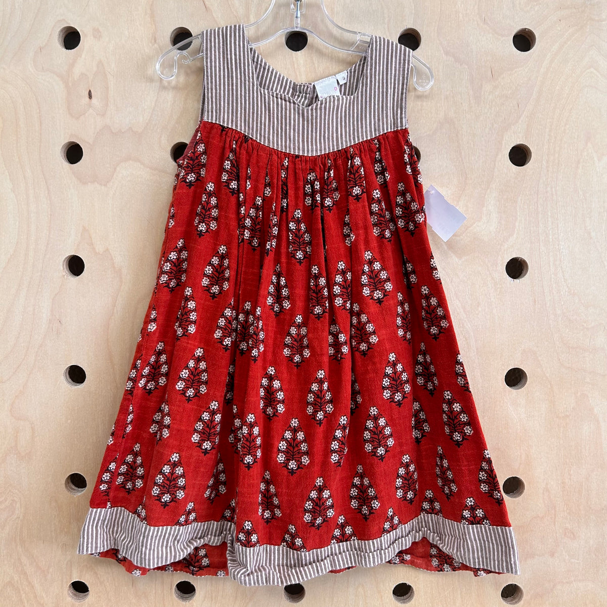 Brown & Red Floral Dress