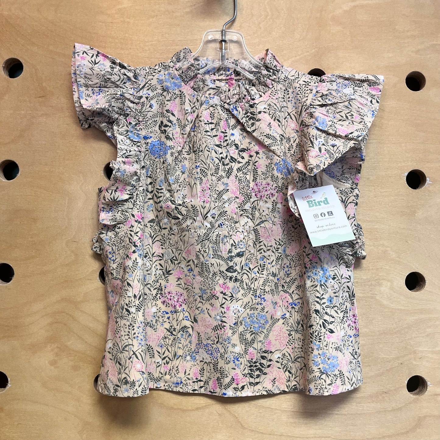 Tan/Pink Floral Shirt NEW!