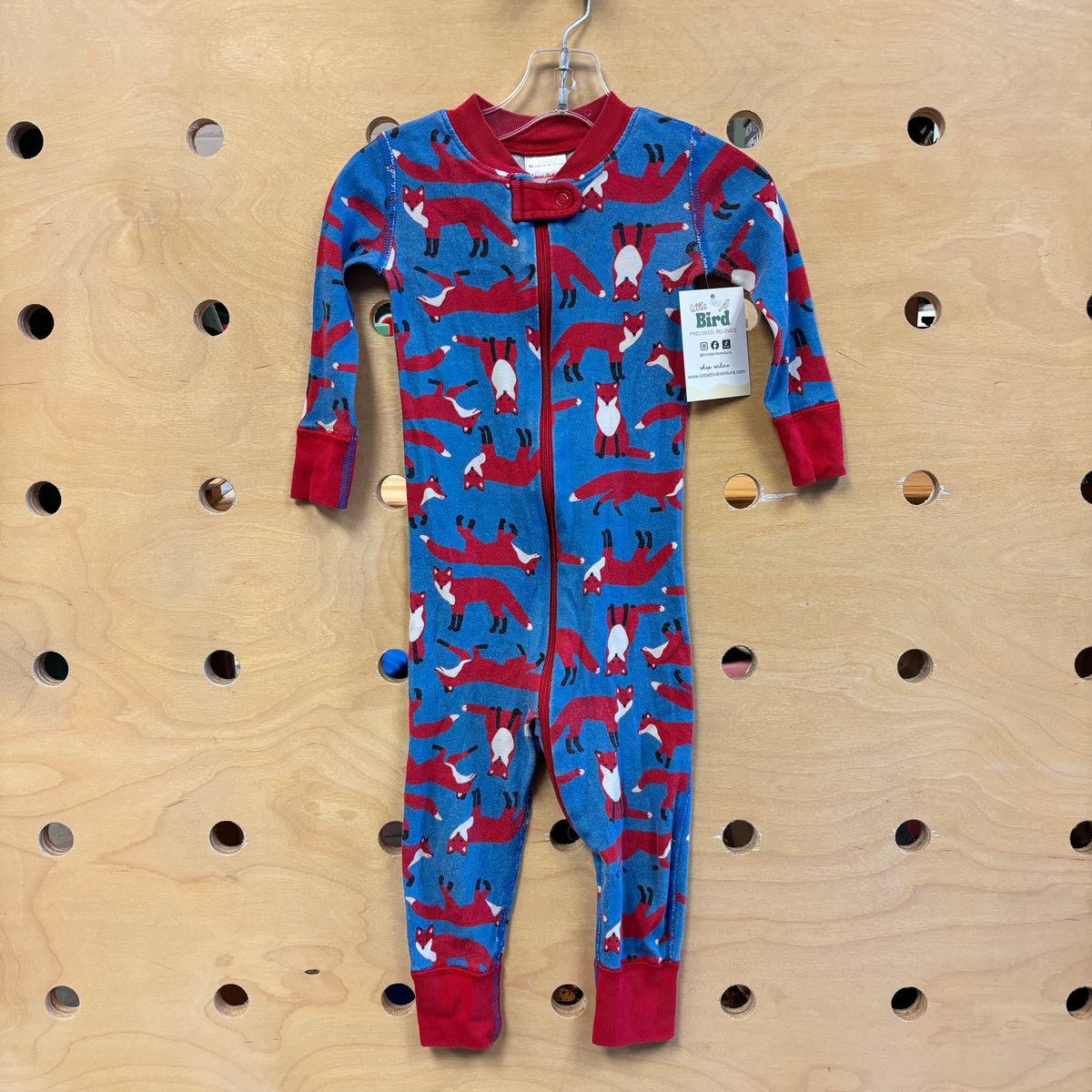 Organic Blue/Red Foxes Zippy