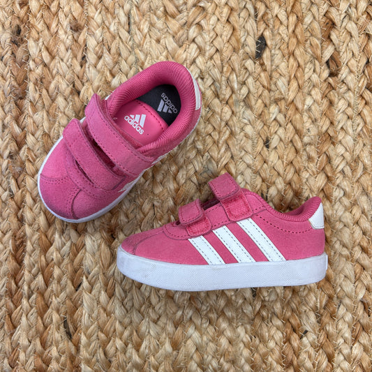 Pink Velcro Court Sneakers