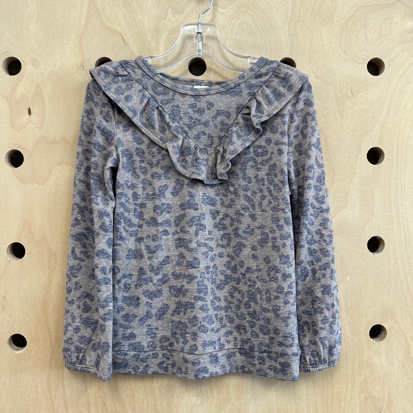 Animal Print Ruffle Top