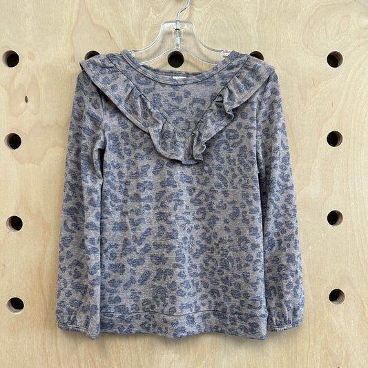 Animal Print Ruffle Top