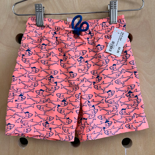 Bright Coral Sharks Swim Shorts
