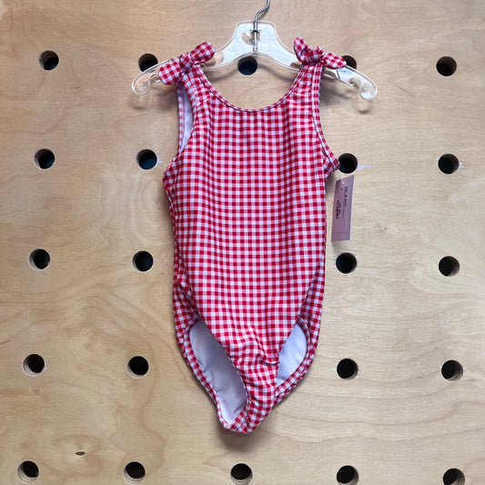 Red/White Gingham Swimsuit