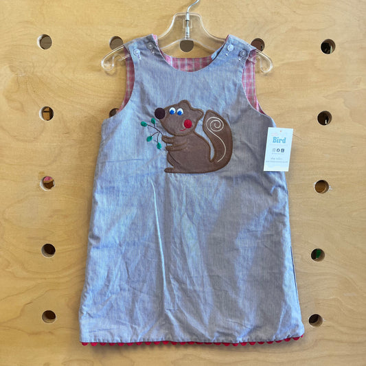 Grey Reversible Squirrel Dress