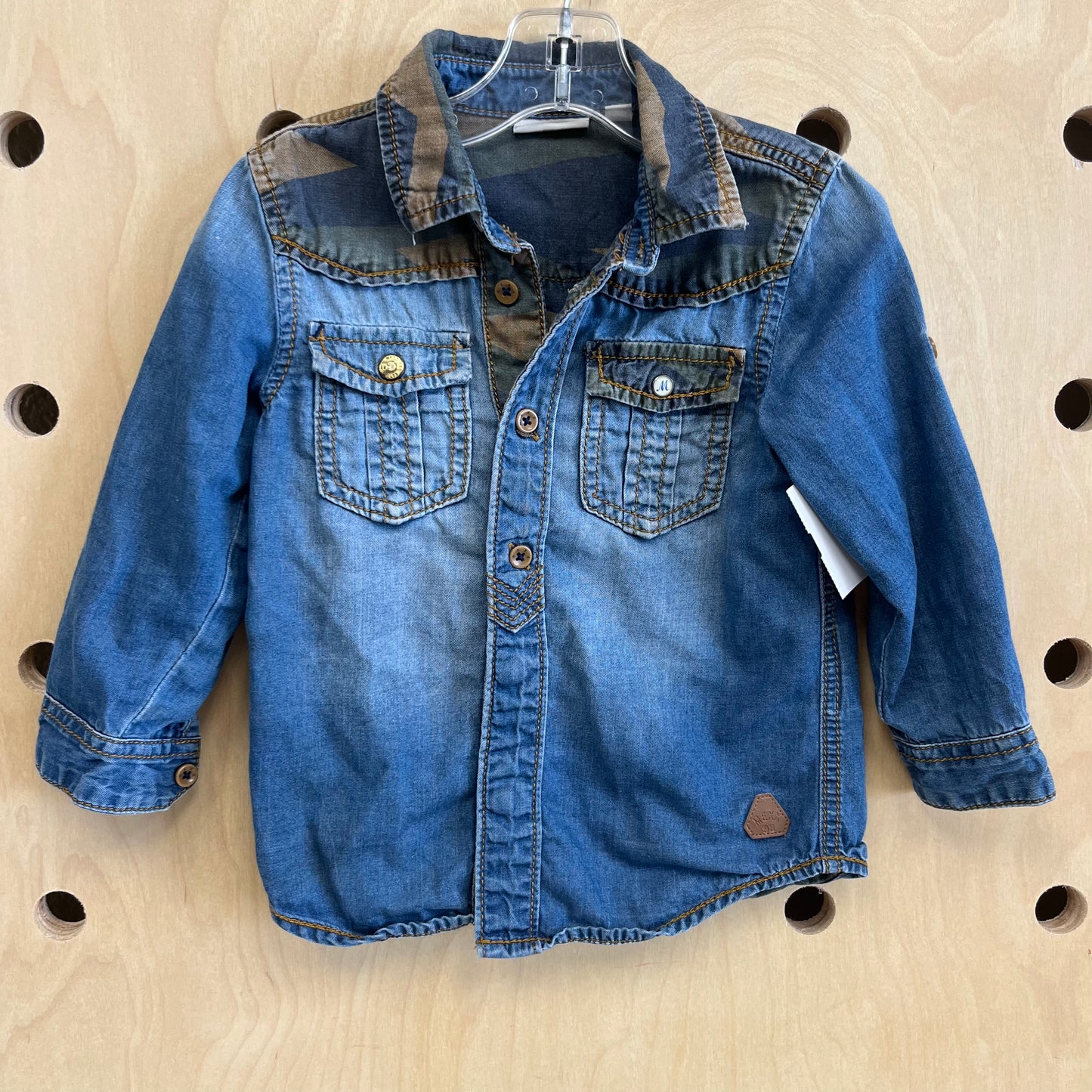 Denim Smart Guys Unite Button Up Shirt