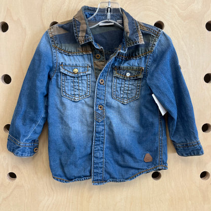 Denim Smart Guys Unite Button Up Shirt