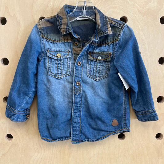 Denim Smart Guys Unite Button Up Shirt