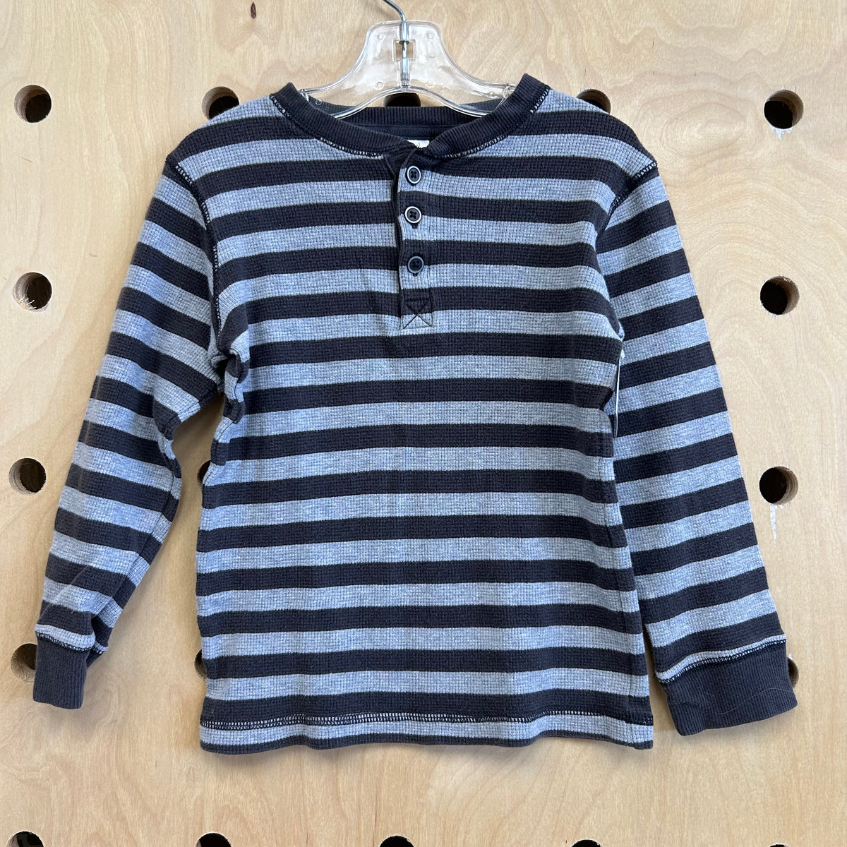 Greys Striped Waffle Henley