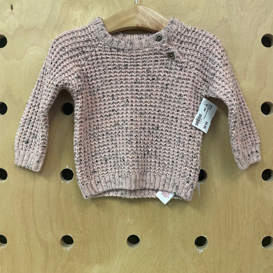 Pink + Black Speckle Sweater