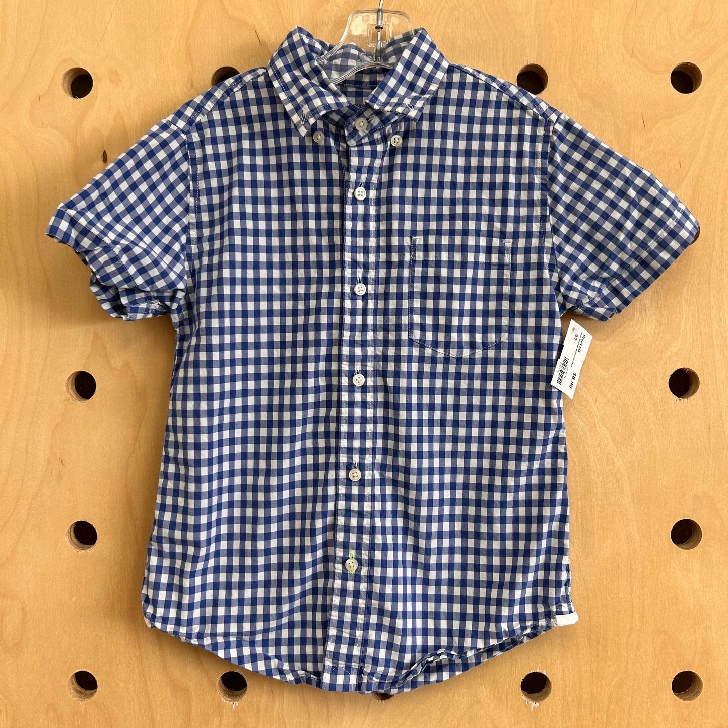Blue Gingham Button Up Shirt
