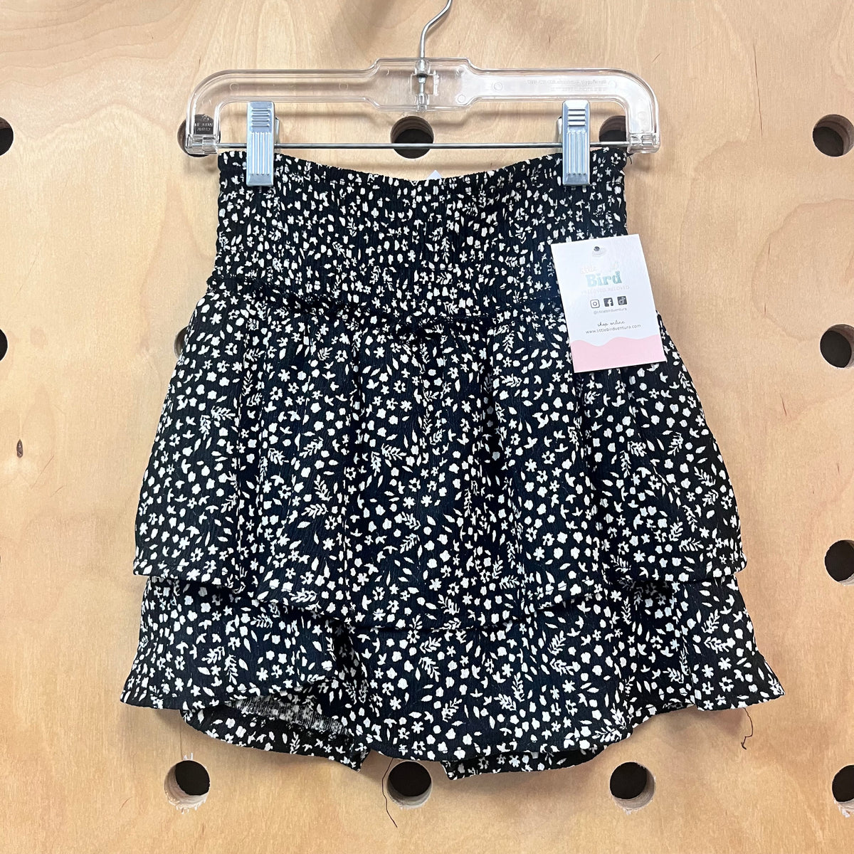 Black Floral Skirt