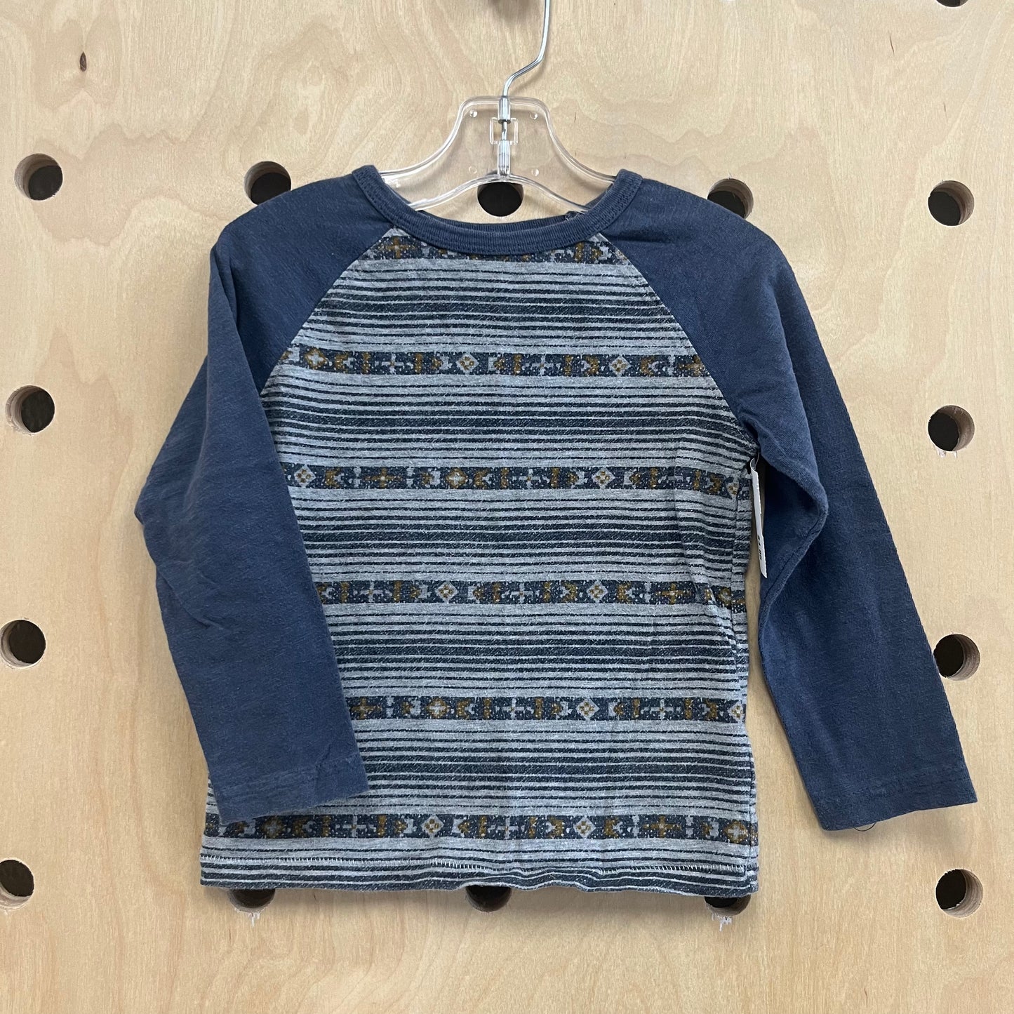 Grey & Blue Long Sleeve Tee